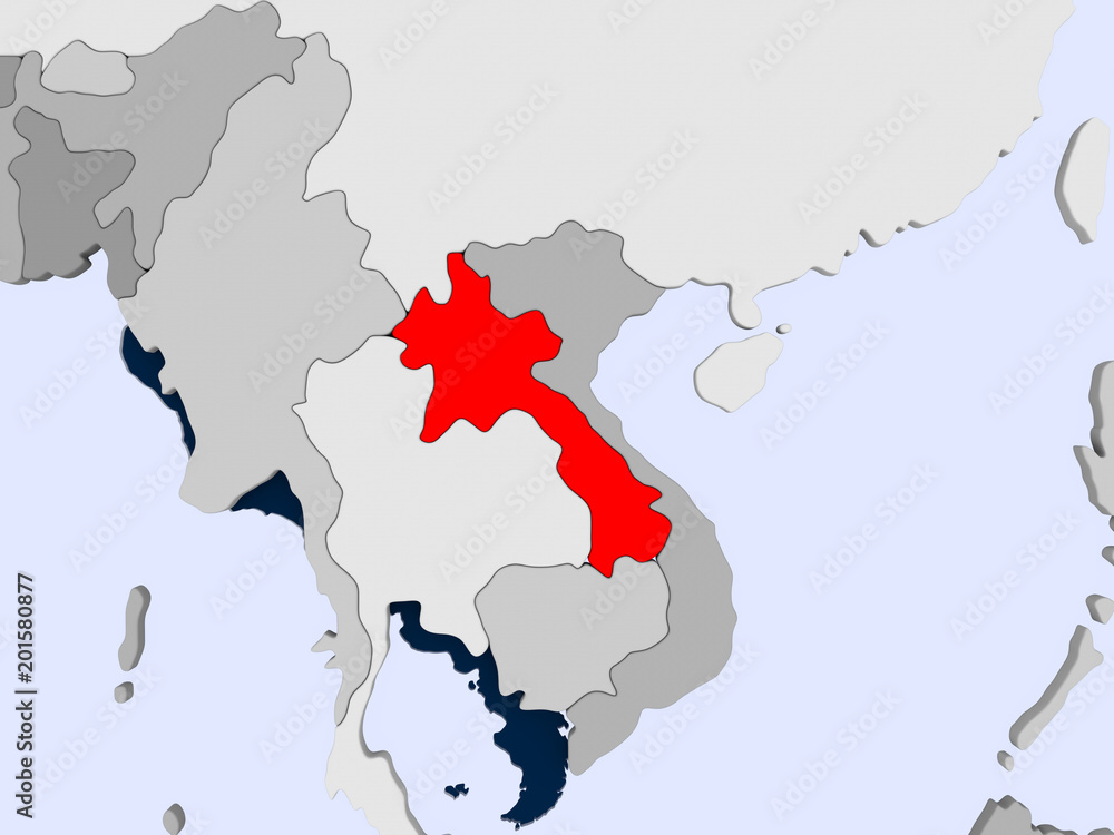Obraz premium Map of Laos