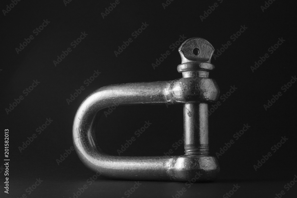 Industrial hook on a black background Industrial hook on a black background