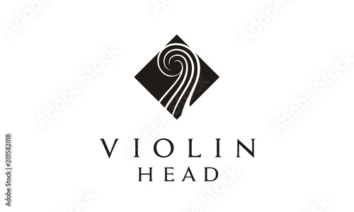 Violin Viola Fiddle Cello bass contrabass music instrument logo design inspiration