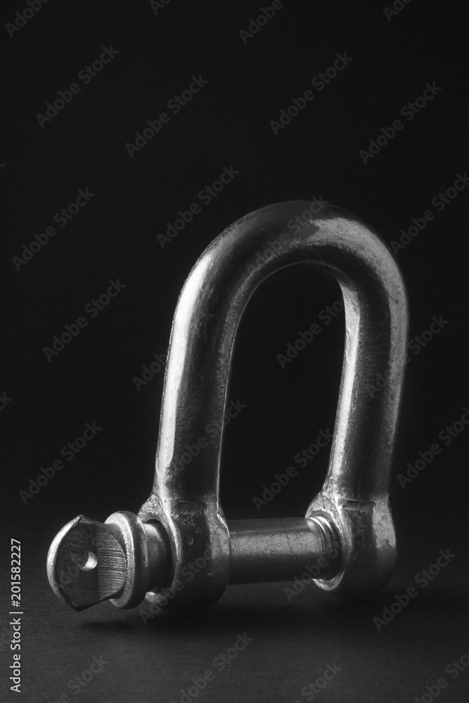 Industrial hook on a black background Industrial hook on a black background