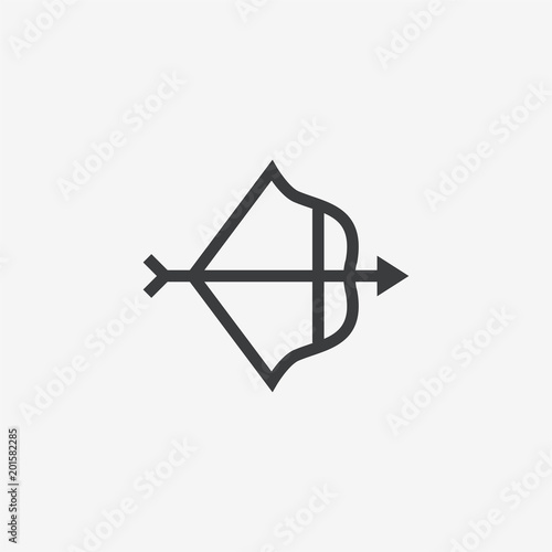 Bow & Arrow Vector Icon