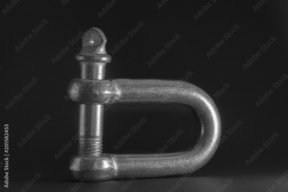 Industrial hook on a black background Industrial hook on a black background