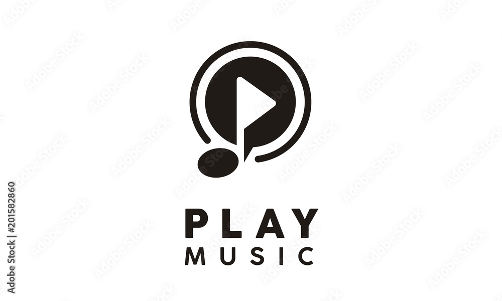 Play Music Video, Media Player app button icon logo design inspiration  vector de Stock | Adobe Stock