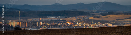 City in the evening light