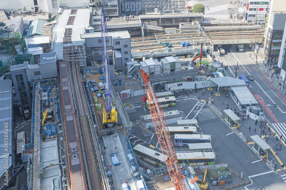 建設工事が進む渋谷駅再開発プロジェクト（渋谷駅街区）