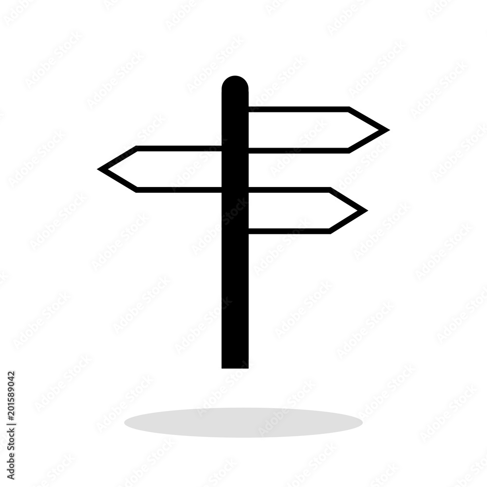 Signpost vector icon Signpost vector icon