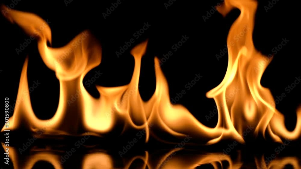 Fire flames abstract on black background. slow motion Fire flames abstract on black background. slow motion
