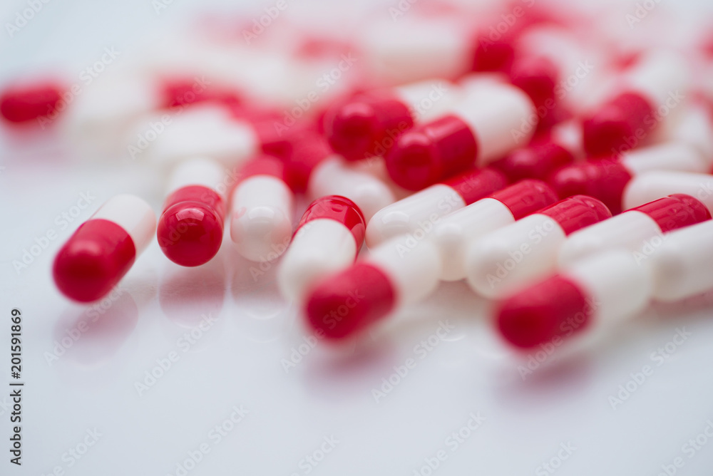 Pills and capsules close up Pills and capsules close up