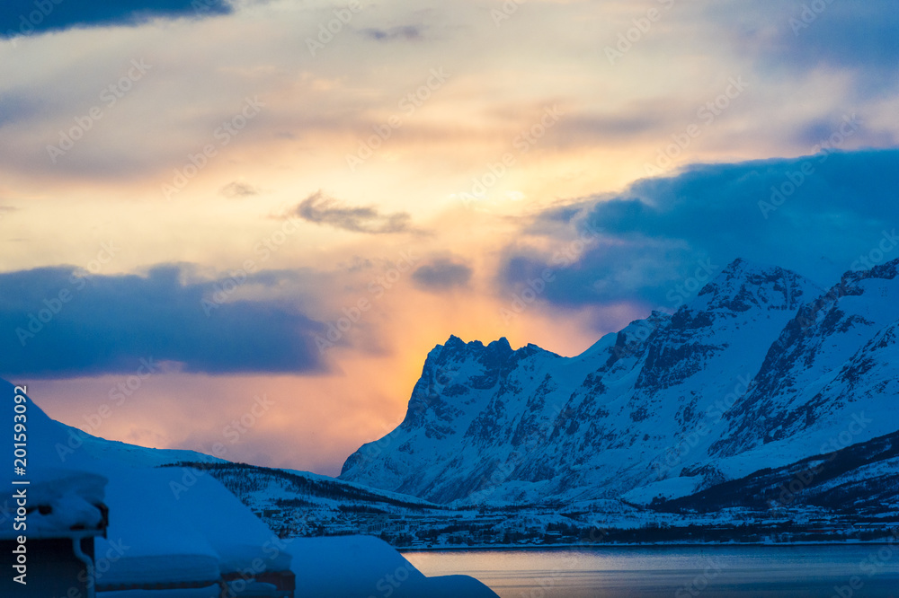 winter rising. Tromso, Norway