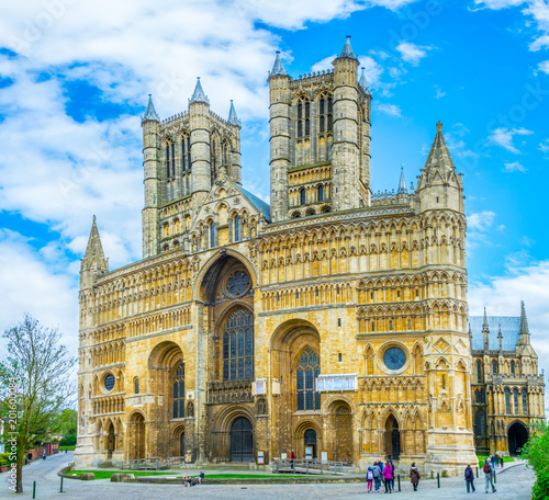 View of the lincoln cathedral, England photo