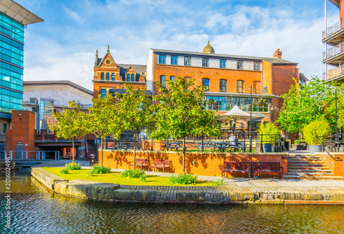 View of the Rochdale canal in Manchester, England photo