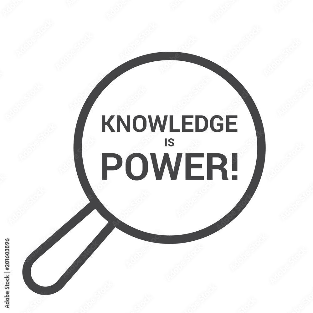 Education Concept: Magnifying Optical Glass With Words Knowledge Is Power! Education Concept: Magnifying Optical Glass With Words Knowledge Is Power!