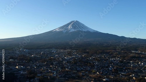 富士山と河口湖　ドローン空撮2