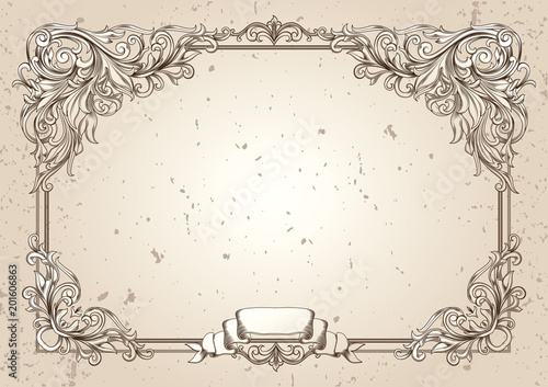 Vintage decorative frame