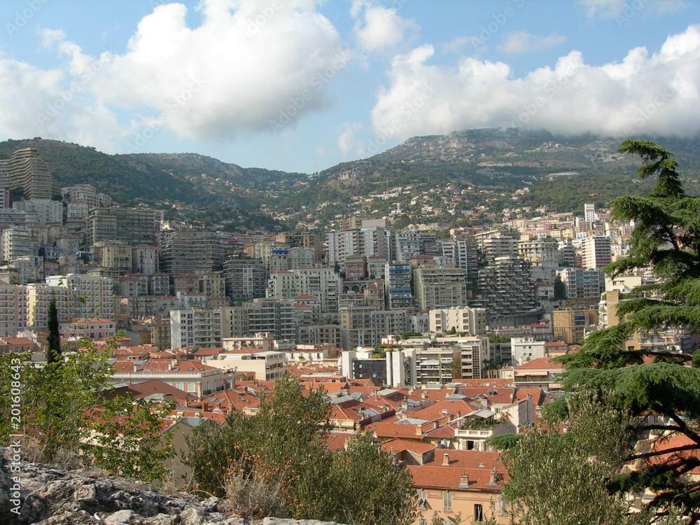Naklejka premium Monako, panorama Monte Carlo