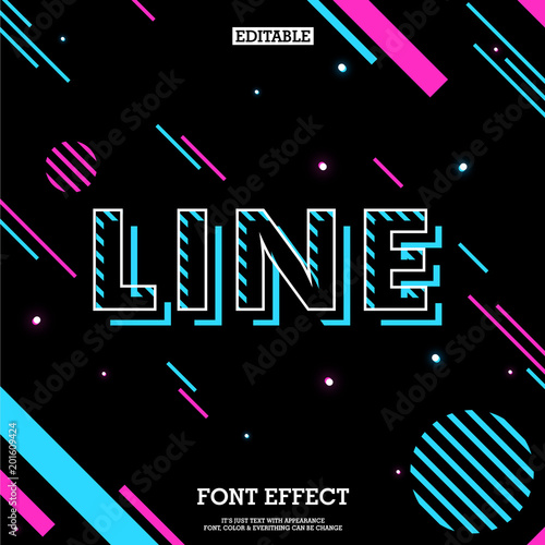 Music Party Text Tittle With simple line Pattern & memphis style