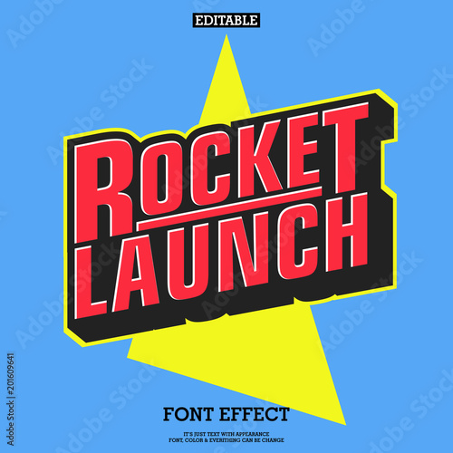 editable semi 3d logo type 