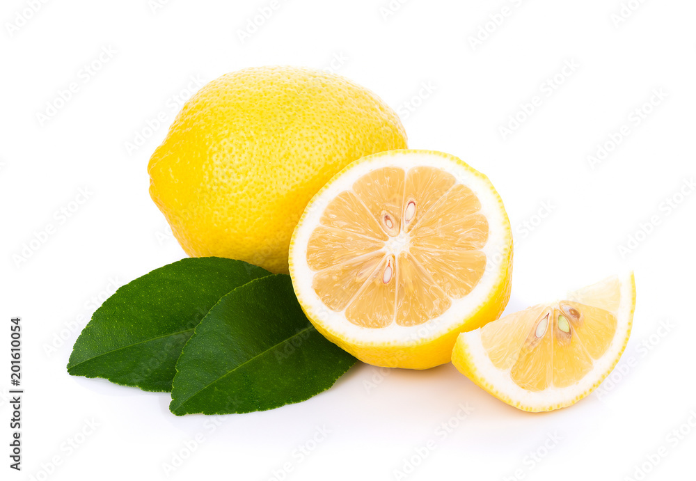 Fresh lemon isolated on white background Fresh lemon isolated on white background