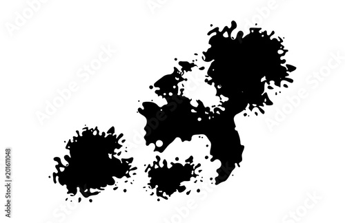 Splash Black Ink Spot
