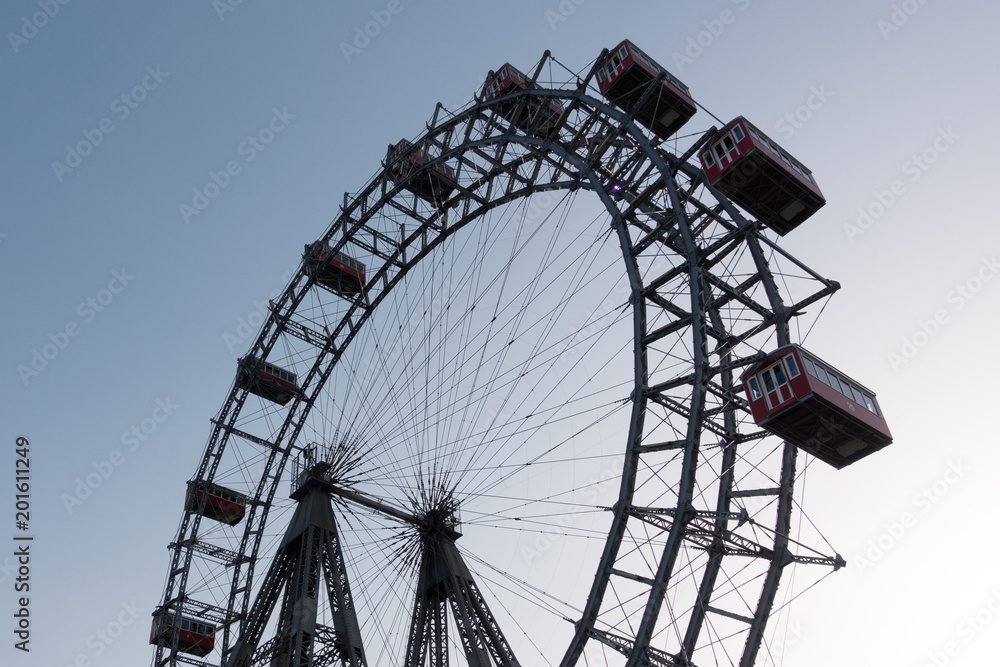 Vienna giant ferris wheel in Prater. Austria Vienna giant ferris wheel in Prater. Austria