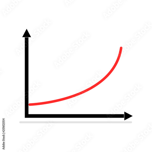 A modest graph thrifty in expression, when you're doing something good, black, red, white background, arrows, website, logo, icon, vector illustration