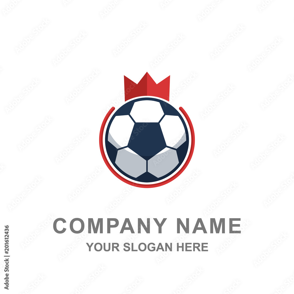 King Football Logo Vector Illustration Stock Vector Adobe Stock