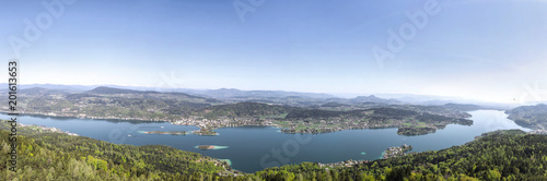 Lake Woerth Panorama View From Pyramidenkogel In Carinthia Austria