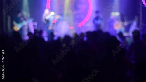 Wallpaper Mural Footage of a crowd partying at A group of attractive silhouetted young adults dance in club party Torontodigital.ca