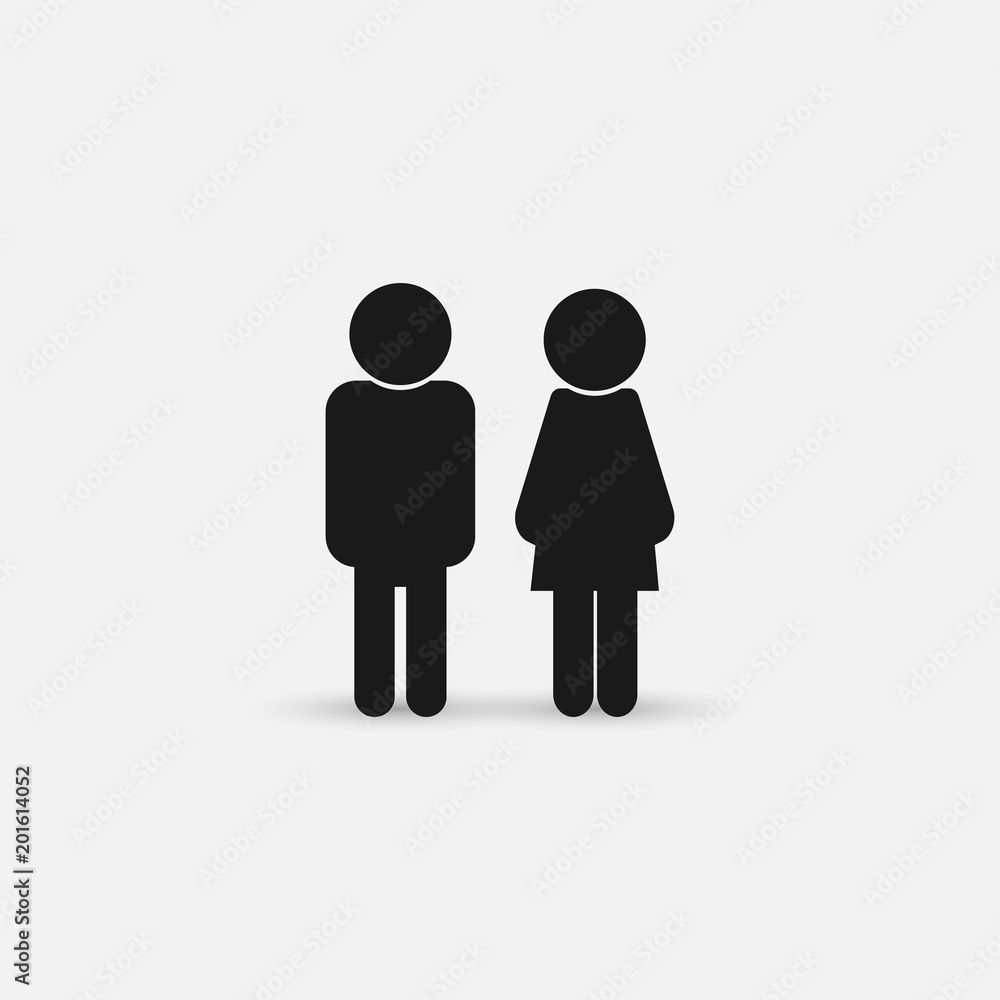 Man and woman icon vector Man and woman icon vector