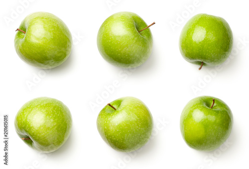 Green Apples Isolated on White Background