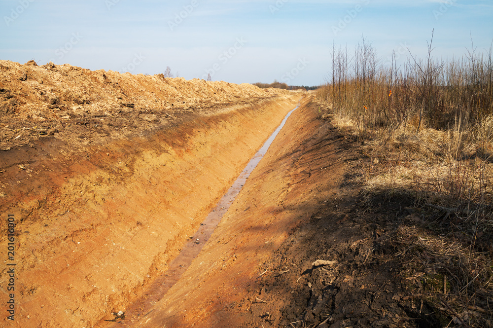 New water catchment canal. New water catchment canal.