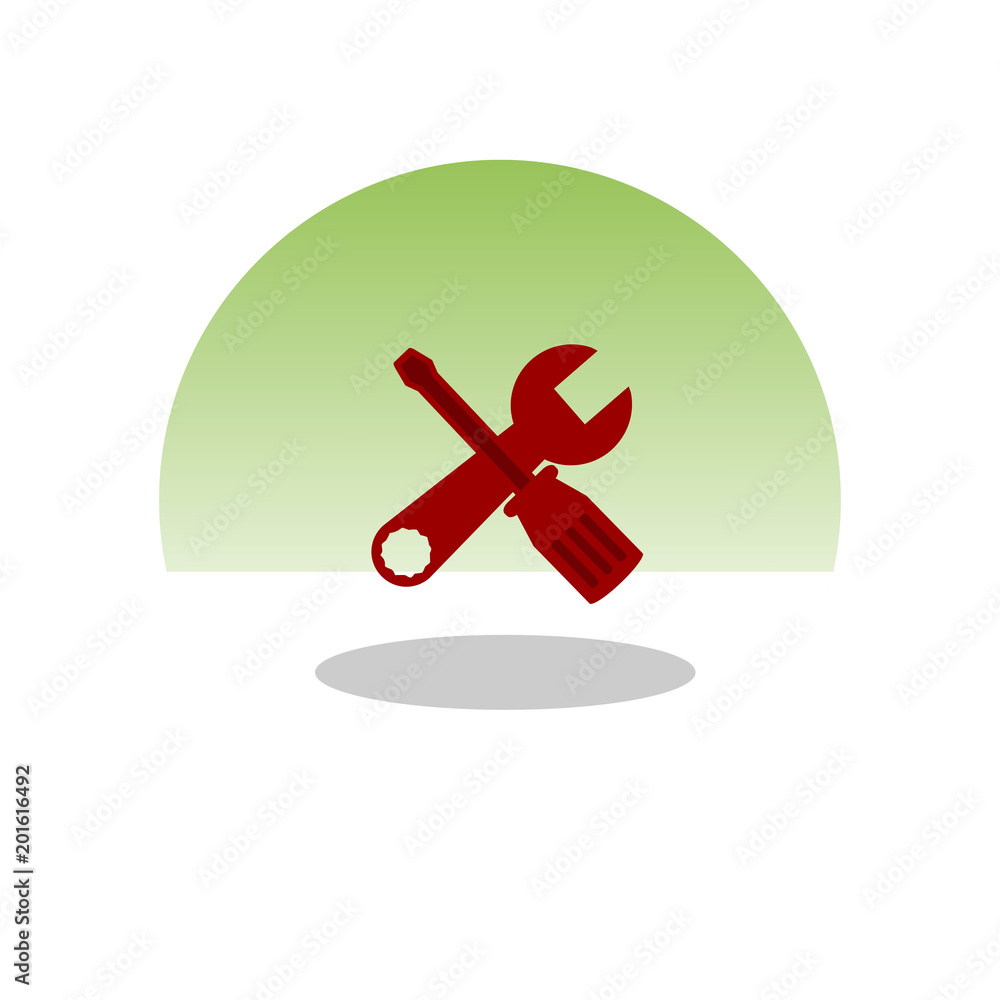 Screwdriver and Wrench icon. Vector Illustration Screwdriver and Wrench icon. Vector Illustration