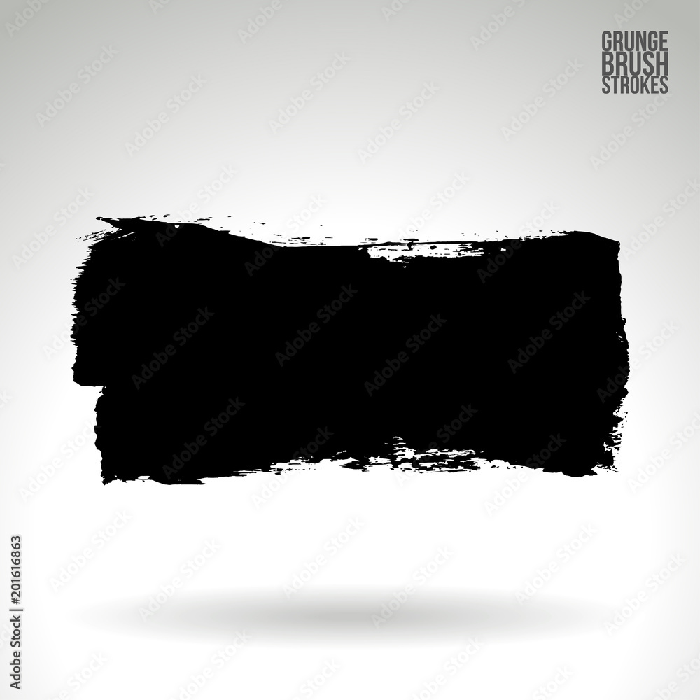 Black brush stroke and texture. Grunge vector abstract hand - painted element. Underline and border design. Black brush stroke and texture. Grunge vector abstract hand - painted element. Underline and border design.