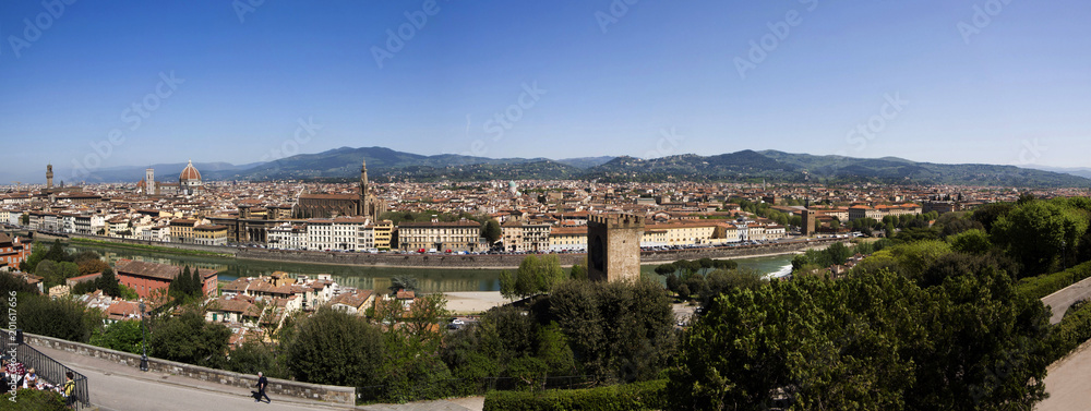 Italia, Toscana, Firenze, veduta della città da piazzale Michelangelo.