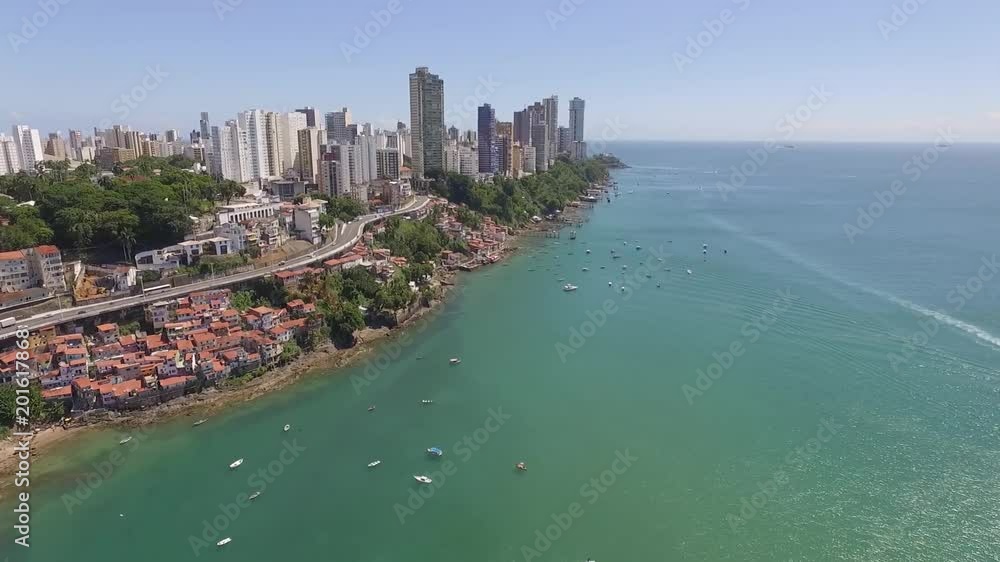 Aerial view of Victory neighborhood border in Salvador, Bahia, Brazil. Aerial view of Victory neighborhood border in Salvador, Bahia, Brazil.