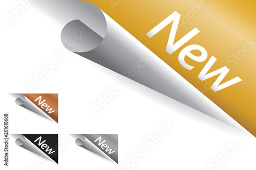 Set of new label design. Vector illustration