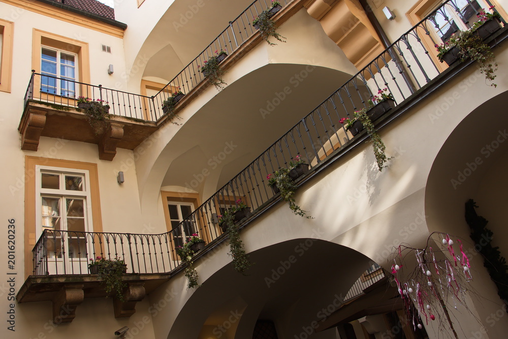 Fototapeta premium A renovated house in the old town of Prague 