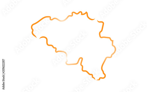 Stylized sketch map of Belgium