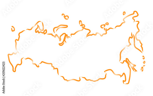 Stylized sketch map of Russia