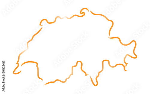 Stylized sketch map of Switzerland