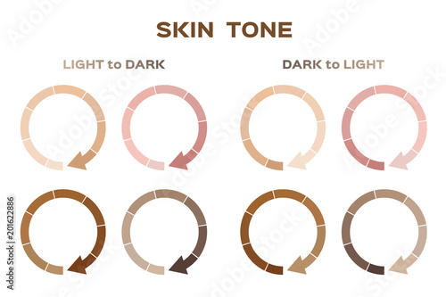 skin tone index color . infographic vector
