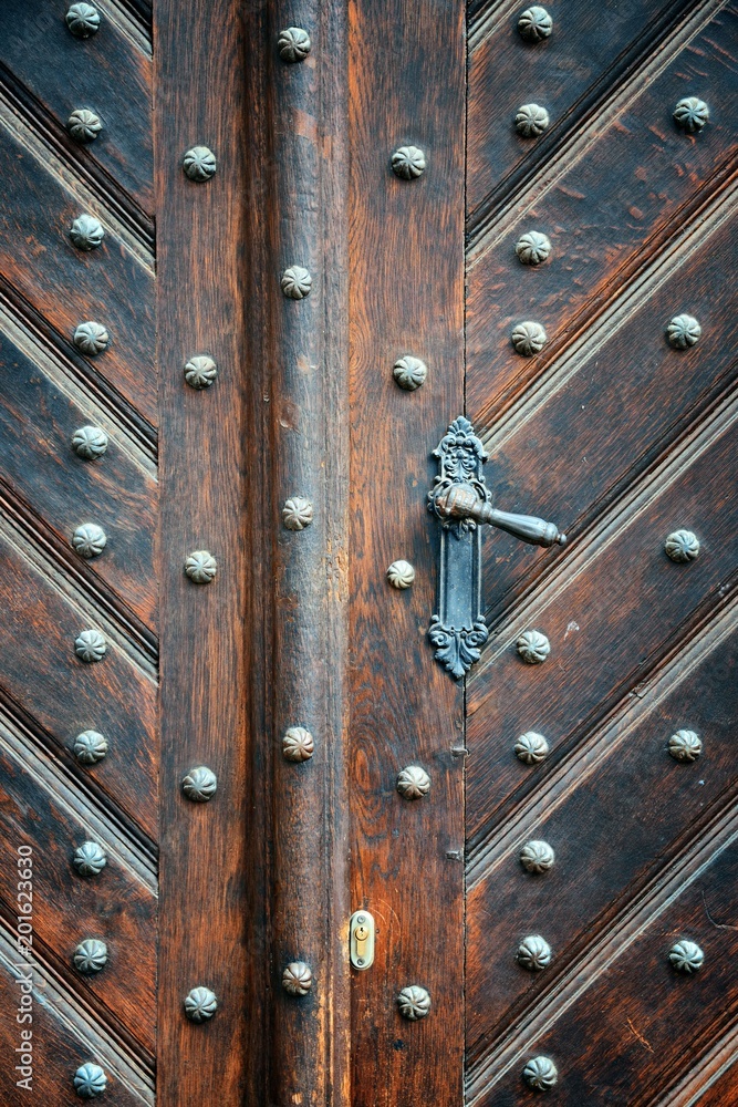 Wood door abstract patterns