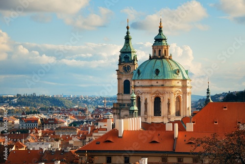 Prague skyline rooftop view dome