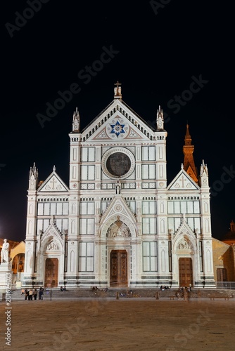 Basilica di Santa Croce Florence at night © rabbit75_fot