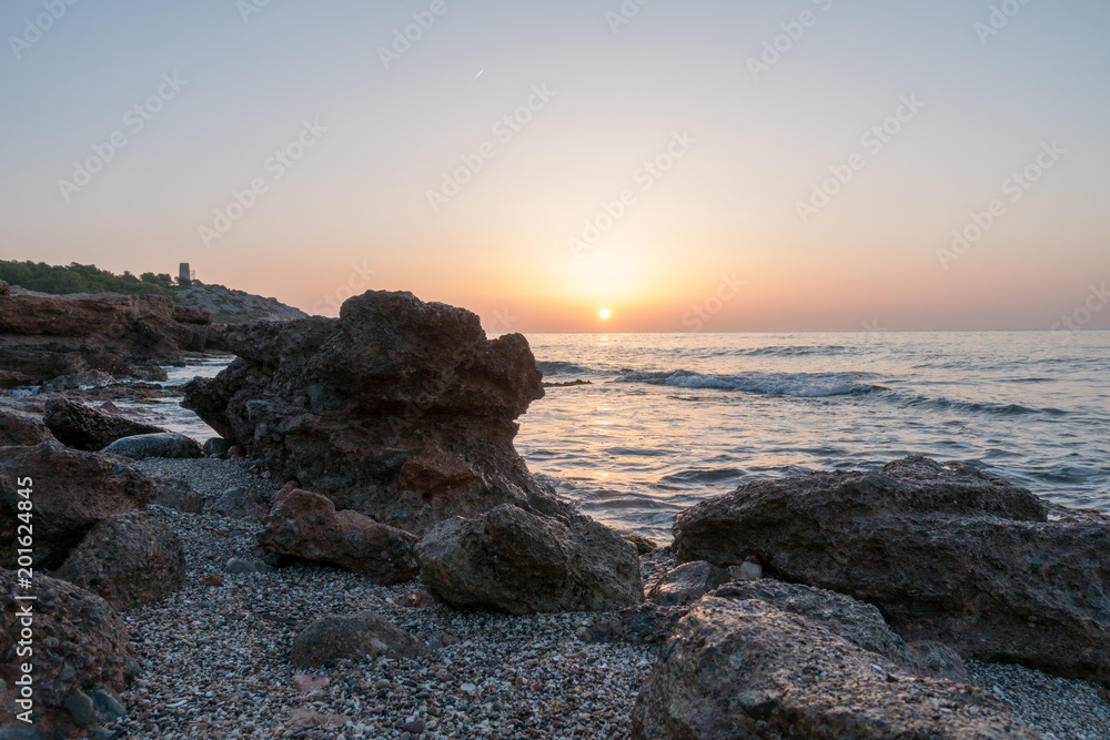 A beautiful sunrise in the renega of Oropesa A beautiful sunrise in the renega of Oropesa