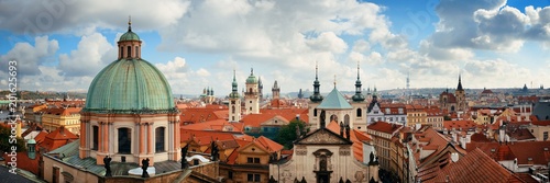 Prague skyline rooftop view dome