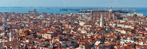 Venice skyline panorama viewed from above