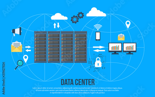Data center creative concept
