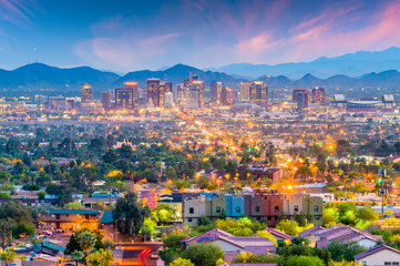 Fototapete Arizona Stadtbild von Phoenix in Arizona  © SeanPavonePhoto