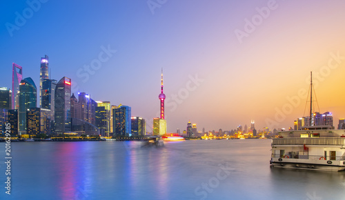 Photography Shanghai the Bund Lujiazui architectural landscape nightscape and city skyline